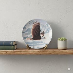 Vintage Bald Eagle Plate 1988 Knowles | Patriotic Americana Wall Decor | USA 250